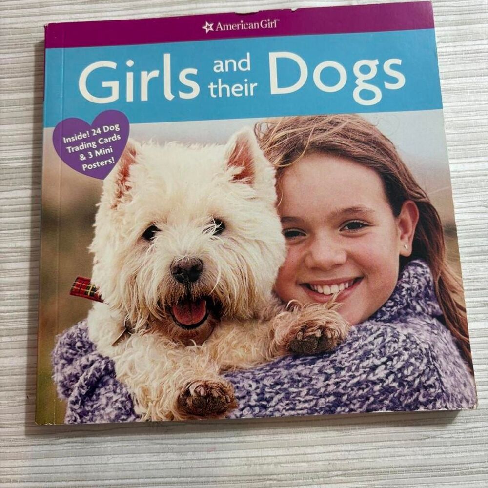 AMERICAN GIRL Girls and their dogs book paperback like new